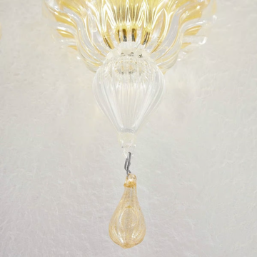 MERCURIO D'ORO - Handmade Murano glass wall lamp by Sogni Di Cristallo - view 3